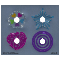 Plastic Ring Accents, Foil, Sheet of 4