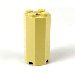 Brick, Modified Octagonal 2 x 2 x 3 1/3 - Tan