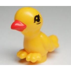 Bird, Friends Style with Red Beak and Black Eyes Pattern (Goldie)