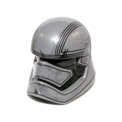 Деталь LEGO 24203pb01 Large Figure Head Modified SW Captain Phasma Pattern