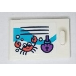 Container, Cupboard 2 x 3 x 2 Door with Clam Shell Lock, Bubbles, Crab and Black Vents Pattern (Sticker) - Set 41430 Container, Cupboard 2 x 3 x 2 Door with Clam Shell Lock, Bubbles, Crab and Black Vents Pattern (Sticker) - Set 41430