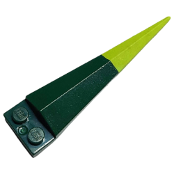 Plate, Modified 1 x 2 with Angular Extension with Molded Flexible Rubber Lime Tip Pattern