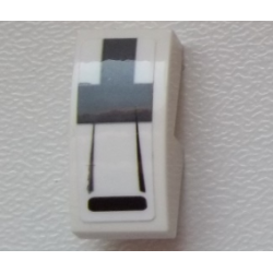 Slope, Curved 2 x 1 x 2/3 with Black and Dark Bluish Gray Markings Pattern (Sticker) - Set 75876