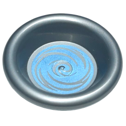 Minifigure, Utensil Dish 3 x 3 with Metallic Light Blue Swirl Pattern (HP Pensieve)