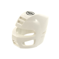 Technic, Figure Accessory Competition Helmet with Black Stylized 'TT' in Ellipse Pattern (Sticker) - Set 8300