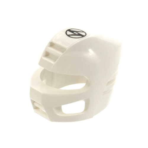 Деталь LEGO 32279pb01 Technic, Figure Accessory Competition Helmet with Black Stylized 'TT' in Ellipse Pattern (Sticker) - Set 8300