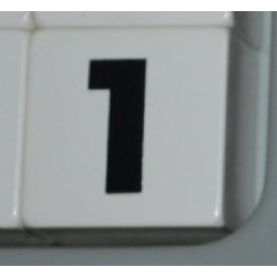 Duplo, Tile 2 x 2 x 1 with Black Number 1 Pattern