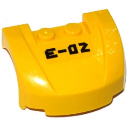 Vehicle, Mudguard 3 x 4 x 1 2/3 Curved Front with 'E-02' Pattern (Sticker) - Set 60093 Vehicle, Mudguard 3 x 4 x 1 2/3 Curved Front with 'E-02' Pattern (Sticker) - Set 60093