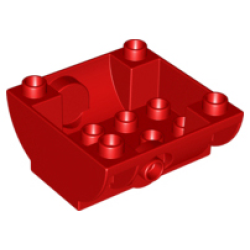 Duplo Container Tank Lower Section with Outlet for Hose - Red Duplo Container Tank Lower Section with Outlet for Hose - Red