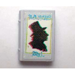 Minifigure, Utensil Book 2 x 3 with Poet's Silhouette Pattern (Stickers) - Set 3290 Minifigure, Utensil Book 2 x 3 with Poet's Silhouette Pattern (Stickers) - Set 3290