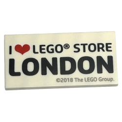 Tile 2 x 4 with 'I Heart LEGO STORE LONDON' Pattern Tile 2 x 4 with 'I Heart LEGO STORE LONDON' Pattern