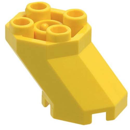 Деталь LEGO 6032 Brick, Modified Octagonal 2 x 3 x 1 2/3 Sloped - Yellow