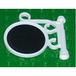 Road Sign Round on Pole with Ornate Top Attachment with Mirror Pattern (Sticker) - Sets 5805 / 5837 / 5862
