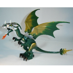 Dragon, Fantasy Era, Dark Green Head with Armor Dragon, Fantasy Era, Dark Green Head with Armor