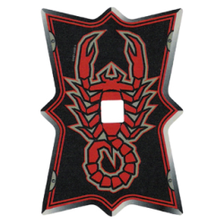 Plastic Shield for Large Figures with Knights Kingdom Vladek Scorpion Pattern