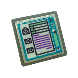 Road Sign 2 x 2 Square with Open O Clip with Email Envelope Icons and Lines on Computer Screen Pattern (Sticker) - Set 41318 Road Sign 2 x 2 Square with Open O Clip with Email Envelope Icons and Lines on Computer Screen Pattern (Sticker) - Set 41318