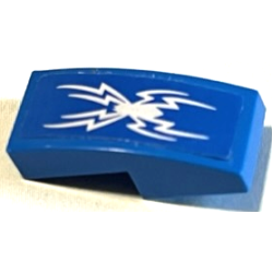 Slope, Curved 2 x 1 x 2/3 with White Spider Pattern (Sticker) - Set 76113 Slope, Curved 2 x 1 x 2/3 with White Spider Pattern (Sticker) - Set 76113