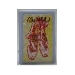 Minifigure, Utensil Book 2 x 3 with Ballet Shoes Pattern (Stickers) - Set 3270 Minifigure, Utensil Book 2 x 3 with Ballet Shoes Pattern (Stickers) - Set 3270