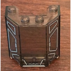 Windscreen 3 x 4 x 3 with Light Bluish Gray Window Outline Pattern (Stickers) - Set 76127 Windscreen 3 x 4 x 3 with Light Bluish Gray Window Outline Pattern (Stickers) - Set 76127