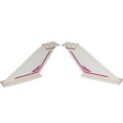 Tail 12 x 2 x 5 with Magenta Stripe and Outlined Triangle Pattern on Both Sides (Stickers) - Set 70849 Tail 12 x 2 x 5 with Magenta Stripe and Outlined Triangle Pattern on Both Sides (Stickers) - Set 70849