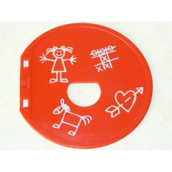 Duplo Ball Tube Exit Door with Children's Drawings Pattern