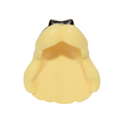 Minifigure, Hair Female Long with Center Part and Black Ribbon Tied in Bow Pattern (Alice)