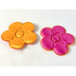 Belville Cloth Pillow 4 x 5 Flower with Bright Light Orange and Dark Pink Sides