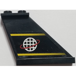 Tail 4 x 1 x 3 with Yellow Lines and Alpha Team Logo Pattern on Right Side (Sticker) - Set 6772