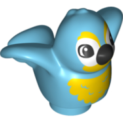 Duplo Bird with Yellow Chest Feathers, Black Beak Pattern Duplo Bird with Yellow Chest Feathers, Black Beak Pattern