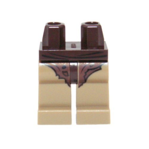 Деталь LEGO 970c69pb06 Hips and Dark Tan Legs with Torn Orc Loincloth Pattern