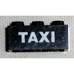 Brick 2 x 3 with White 'TAXI' Sans-Serif Pattern Brick 2 x 3 with White 'TAXI' Sans-Serif Pattern