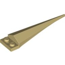 Plate, Modified 1 x 2 with Angular Extension with Molded Flexible Rubber Tan Tip Pattern