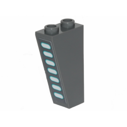 Slope, Inverted 75 2 x 1 x 3 with SW Darth Vader's Castle Wall Lights Pattern (Sticker) - Set 75251 Slope, Inverted 75 2 x 1 x 3 with SW Darth Vader's Castle Wall Lights Pattern (Sticker) - Set 75251