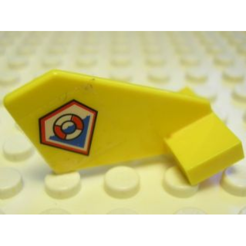 Деталь LEGO 44661pb010R Tail Shuttle, Small with Coast Guard Logo on Right Side Pattern (Sticker) - Set 7047