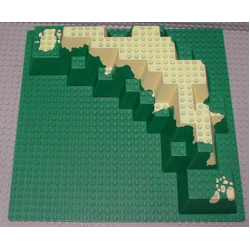 Baseplate, Raised 32 x 32 Foothill with Tan Dirt Pattern Baseplate, Raised 32 x 32 Foothill with Tan Dirt Pattern