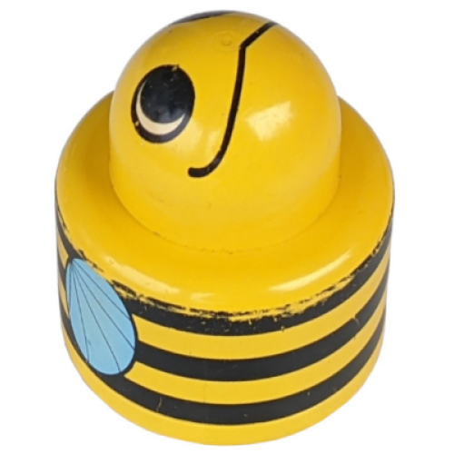 Деталь LEGO 31005pb01 Primo Brick, Round Rattle 1 x 1 with Bumblebee Pattern