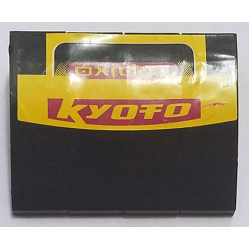 Stickered Assembly 4 x 3 x 1 with 'OXIDE' and 'KYOTO' on Red and Yellow Background Pattern (Sticker) - Set 8666 - 4 Slope, Curved 3 x 1 Stickered Assembly 4 x 3 x 1 with 'OXIDE' and 'KYOTO' on Red and Yellow Background Pattern (Sticker) - Set 8666 - 4 Slope, Curved 3 x 1