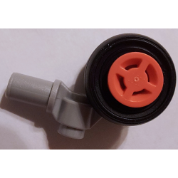 Technic Pin with Dual Wheels Holder with Coral Wheels with Slot and Black Tires (61483 / 34337 / 59895) Technic Pin with Dual Wheels Holder with Coral Wheels with Slot and Black Tires (61483 / 34337 / 59895)