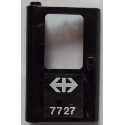 Door 1 x 4 x 5 Train Left, Thin Support at Bottom with White Double Arrow (Swiss Federal Railways) and '7727' Pattern (Sticker) - Set 7727 Door 1 x 4 x 5 Train Left, Thin Support at Bottom with White Double Arrow (Swiss Federal Railways) and '7727' Pattern (Sticker) - Set 7727