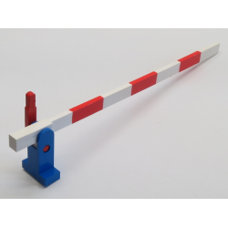 Train Level Crossing Gate Type 1, Assembly with Blue Base & Red Handle (Right)