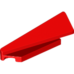 Wedge 5 x 1 x 1 1/3 with 4 x 1 Base Left - Red