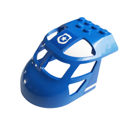 Aircraft Fuselage Forward Top Curved 6 x 8 x 4 with White Police Badge and Line Pattern on Both Sides (Stickers) - Set 60173 Aircraft Fuselage Forward Top Curved 6 x 8 x 4 with White Police Badge and Line Pattern on Both Sides (Stickers) - Set 60173