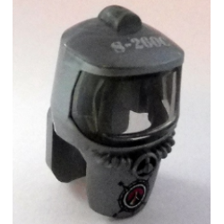 Minifigure, Headgear Hood Hazard Suit with Trans-Brown Face Shield and 'S-260C' Pattern Minifigure, Headgear Hood Hazard Suit with Trans-Brown Face Shield and 'S-260C' Pattern