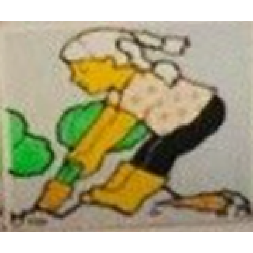 Деталь LEGO 2756pb450 Duplo, Tile 2 x 2 x 1 with Outdoors Mosaic Picture 14 Pattern