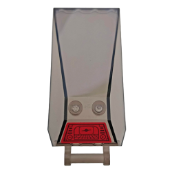 Windscreen 8 x 4 x 2 with 2 Studs and Bar Handle with Black Head-Up Display (HUD) on Red Background Pattern (Sticker) - Set 76098 Windscreen 8 x 4 x 2 with 2 Studs and Bar Handle with Black Head-Up Display (HUD) on Red Background Pattern (Sticker) - Set 76098