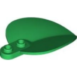 Plant Plate, Round 1 x 2 with Pointed Leaf - Green