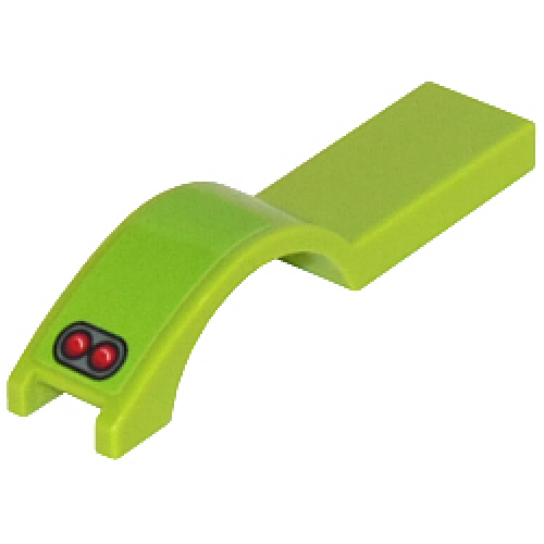 Деталь LEGO 50947pb020R Vehicle, Mudguard 1 x 4 1/2 with 2 Red Taillights Pattern Model Right Side (Sticker) - Set 8302