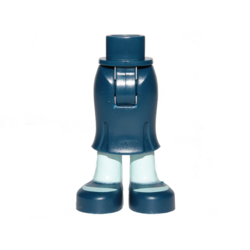 Деталь LEGO 92249c00pb06 Mini Doll Hips and Skirt Long, Light Aqua Legs and Dark Blue Open Toe Shoes Pattern - Thick Hinge