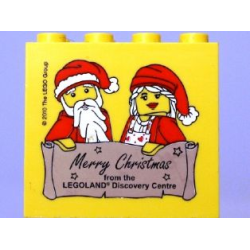 Brick 2 x 4 x 3 with Merry Christmas from the Legoland Discovery Centre Pattern Brick 2 x 4 x 3 with Merry Christmas from the Legoland Discovery Centre Pattern