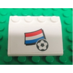 Slope 33 3 x 4 with Flag of Netherlands and Soccer Ball on White Background Pattern (Sticker) - Set 3405 Slope 33 3 x 4 with Flag of Netherlands and Soccer Ball on White Background Pattern (Sticker) - Set 3405